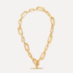Women's Gold Paperclip Toggle Chain Necklace